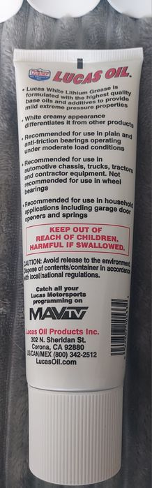 Біле літієве мастило універсальне Lucas Oil 10533 White Lithium Grease