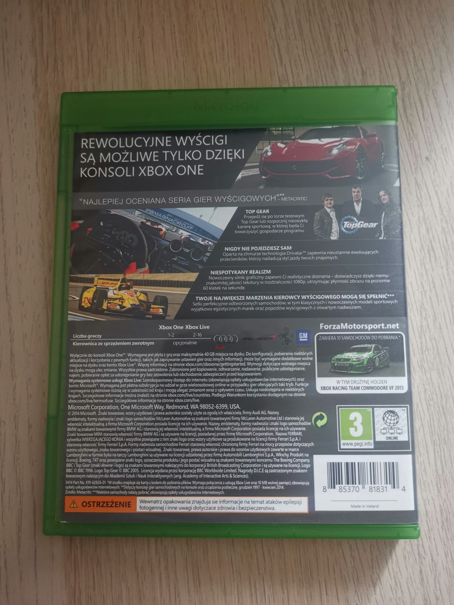 Gra wyścigową roku Forza Motosports 5 Xbox One S X Series