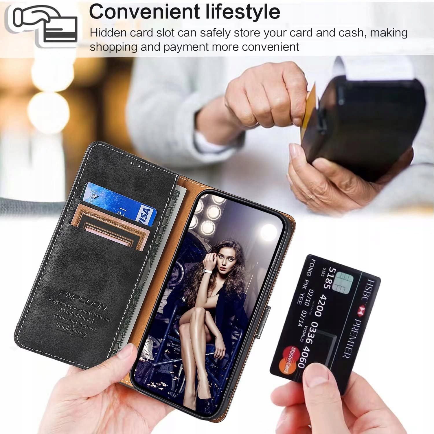 etui do motorola edge 2021, skórzane, premium z klapką