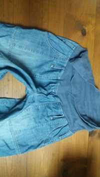Ciążowe spodnie rybaczki jeansy dżinsy L