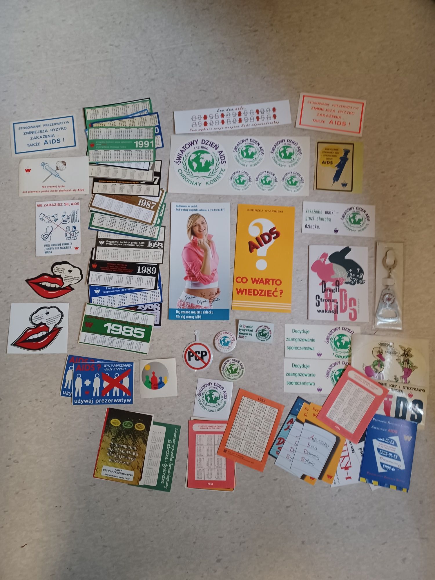 Stare materiały promocji zdrowia AIDS Choroby weneryczne lata 80 90
