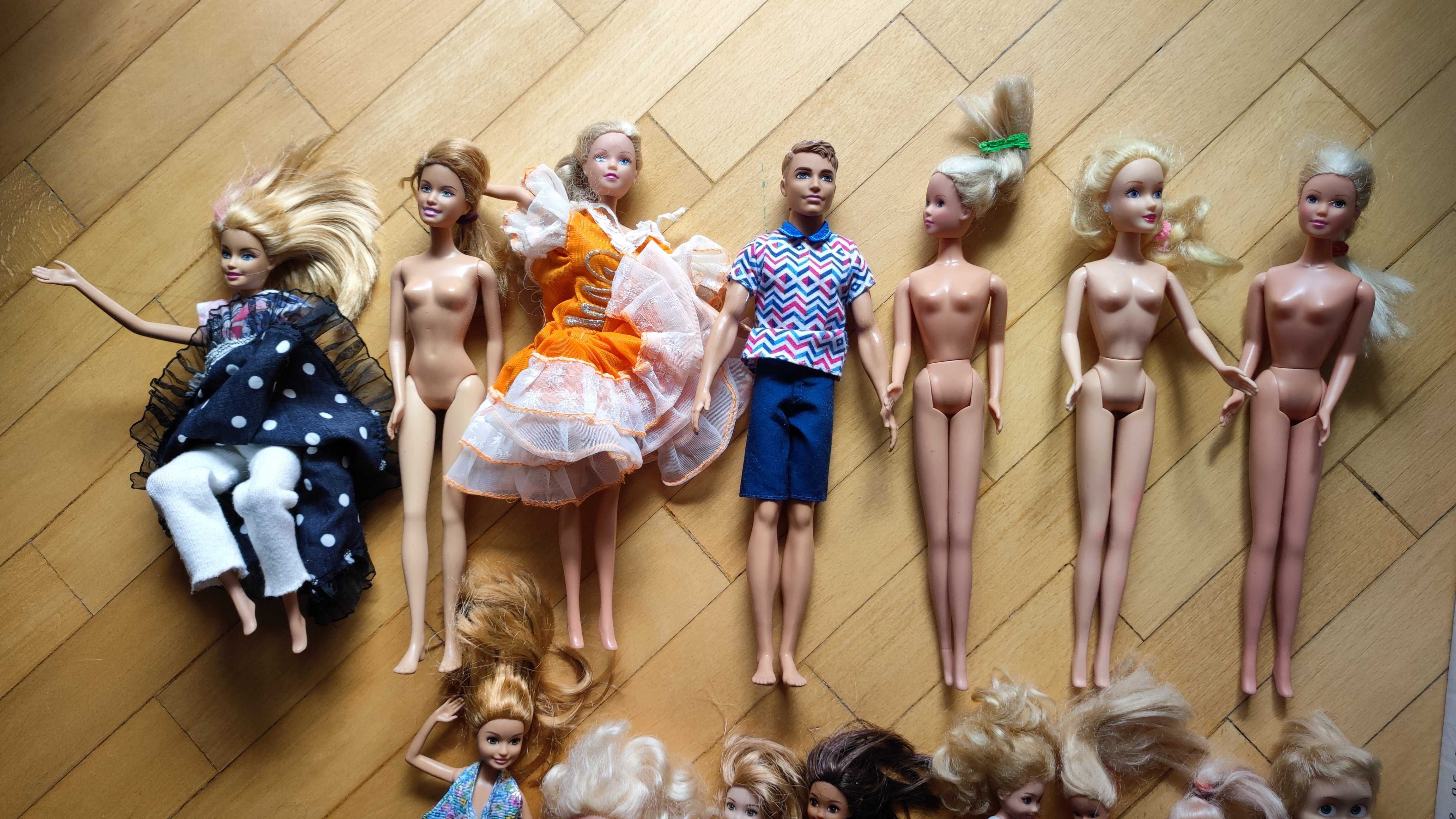 Zestaw lalki Barbie 9 duże +14 małe + dużo ubrań