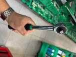 Тріскачка ротаційна TOPTUL 3/8", 60 зубців, 240мм. Переставний квадрат