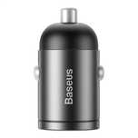 Mini Ładowarka Samochodowa Baseus Tiny Star, Usb, Qc 3.0, 30W (Szara)