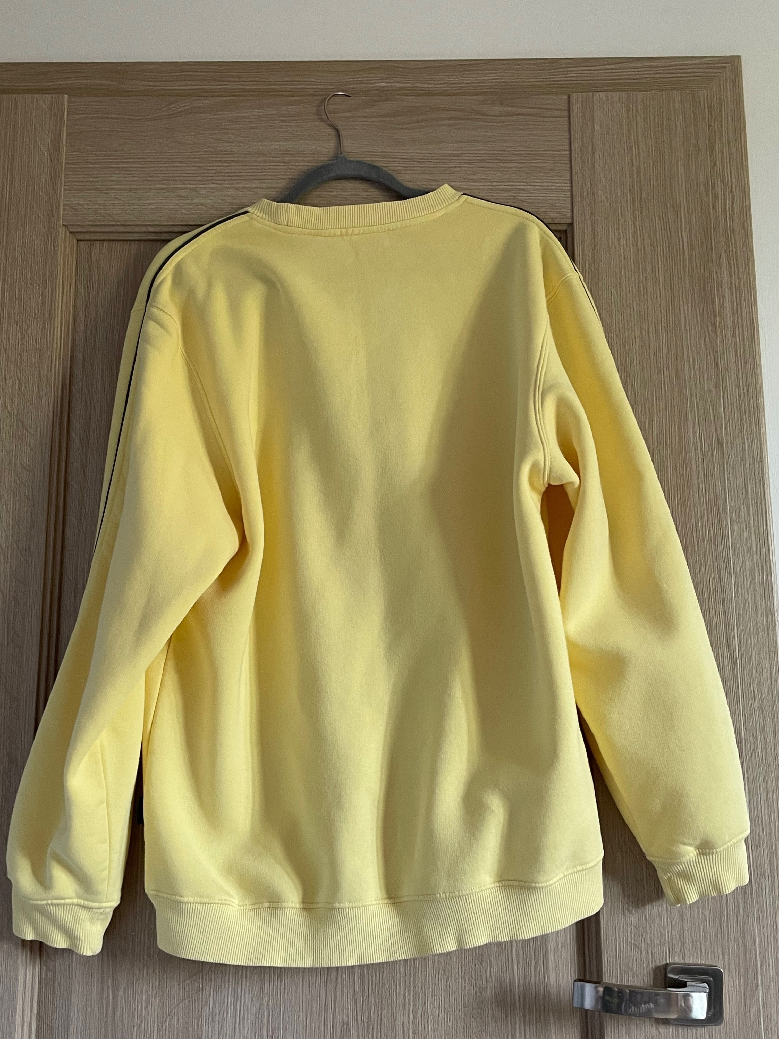 Vintage żółta bluza hoodie adidas