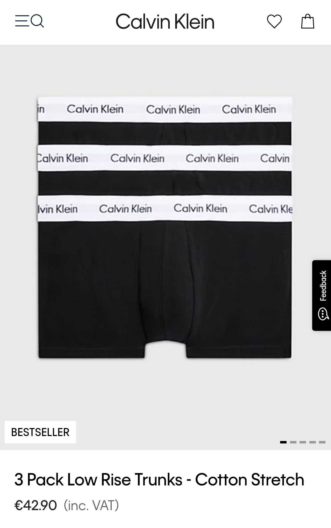Мужские боксеры Calvin Klein (S]
