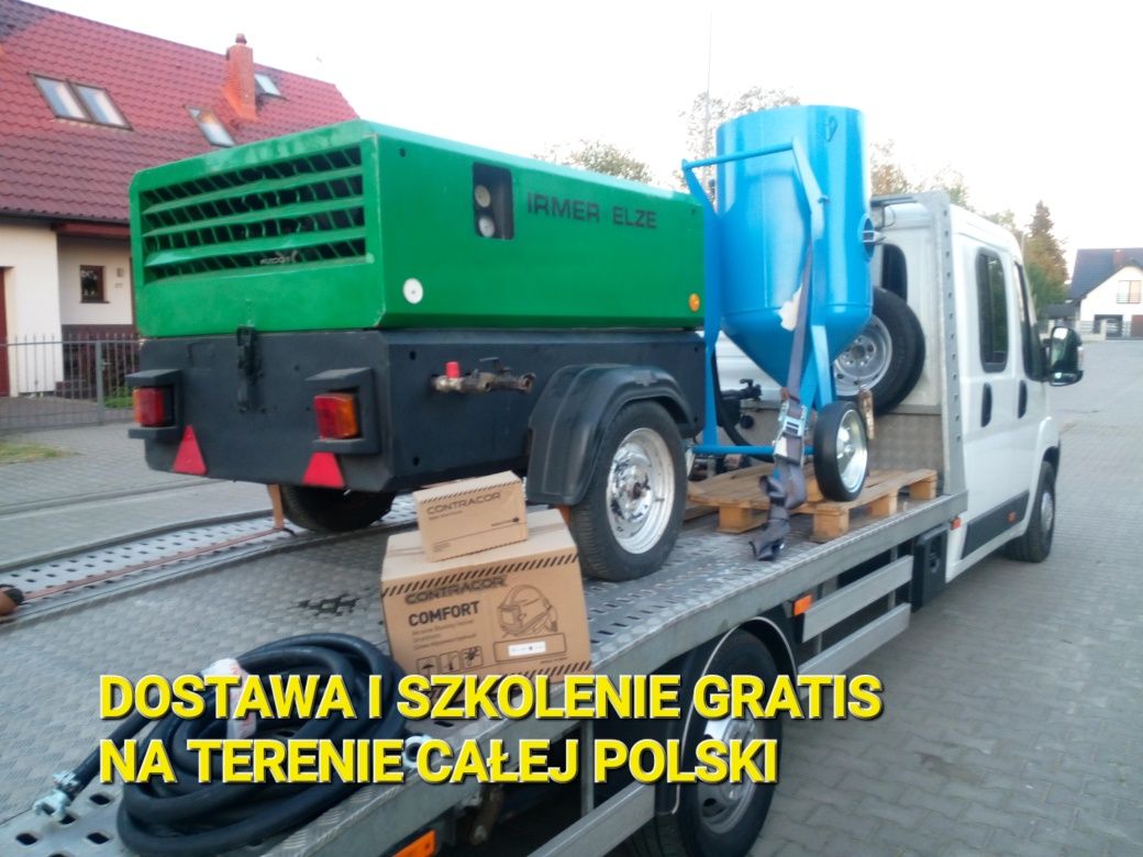 Zestaw do piaskowania Nowa Piaskarka 200 Litrów + kompresor DOSTAWA.