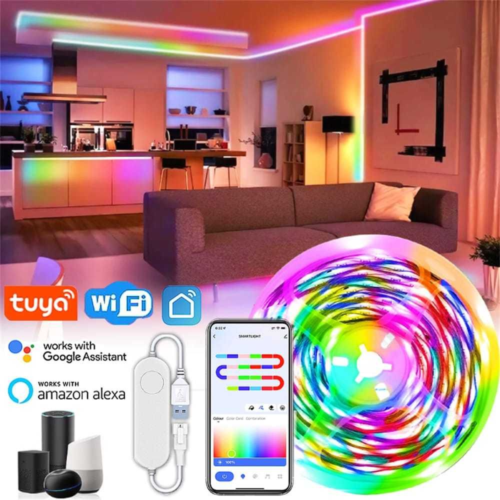 Tuya WiFi Taśma LED RGBIC 5m