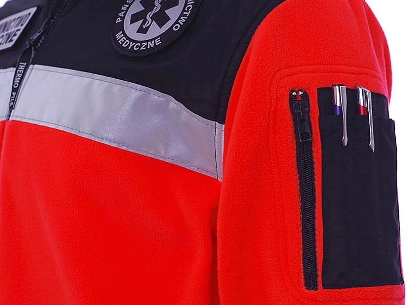 Polar ratowniczy North-Wind FLUO z kompletem emblematów odblaskowych n