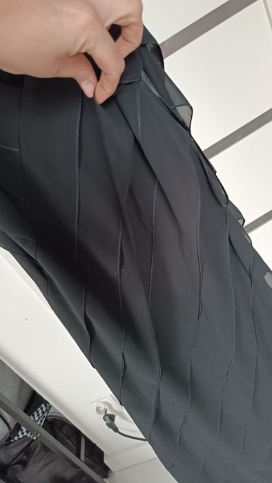 Długa czarna elegancka sukienka Zara M 38 10