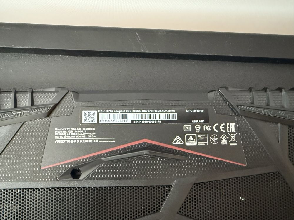 Ноутбук MSI GP65 Leopard