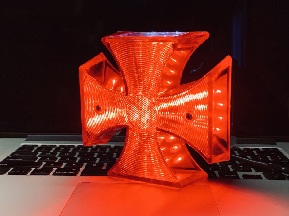 Фара лед хром мотоцикл/ фара Angel Eyes лед/стопсигнал хрест/габарити