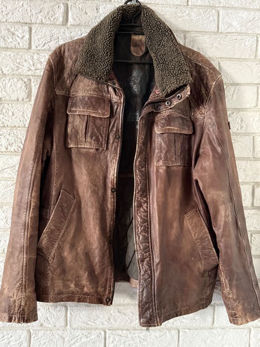 Gypsy leather pilot jacket pilotka biker kurtka męska rozm. XL