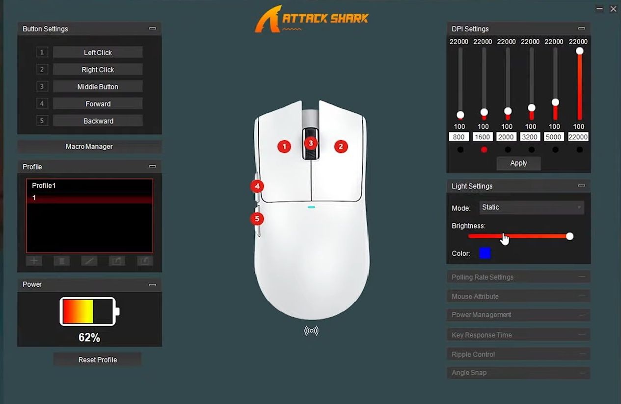 !Ігрова мишка Attack Shark x11 22000DPI