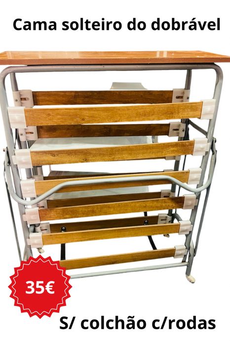 Cama dobrável solteiro/ campanha / sem colchão