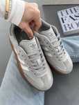 Кеди Adidas Samba Platform Grey кросівки адідас самба сірі шкіра замш