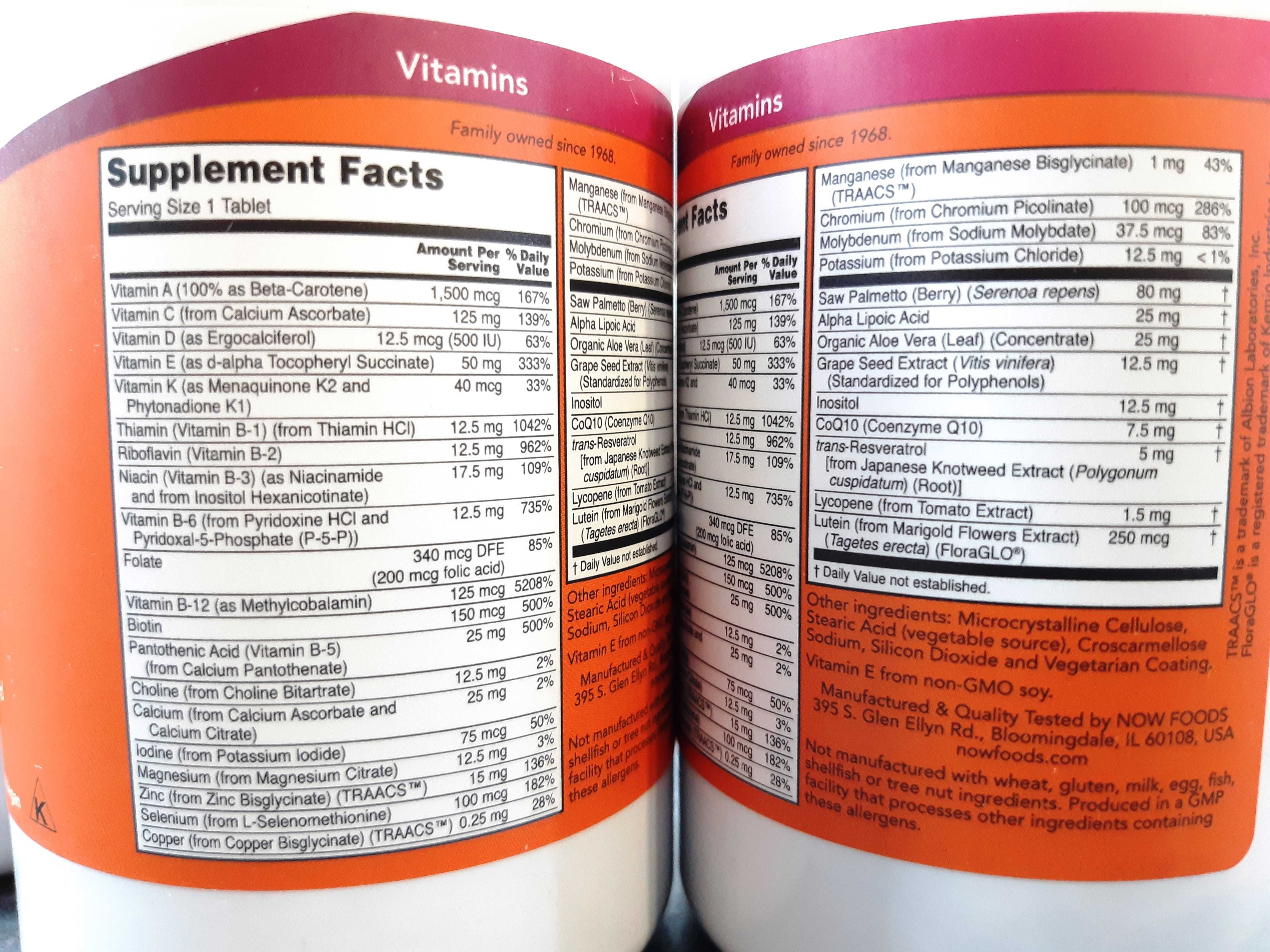 Now Foods, Adam (120 таб.), мужские витамины, чоловічі вітаміни