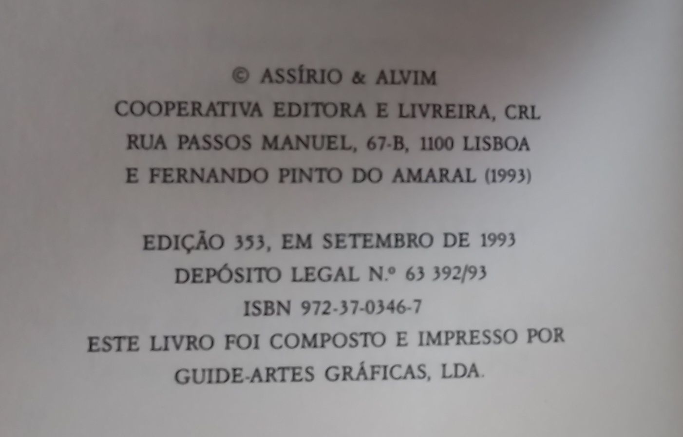 A escada de Jacob - F. Pinto do Amaral [Assírio & Alvim]