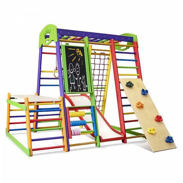 Детский спортивный комплекс для дома SportBaby Акварелька Plus 1-4