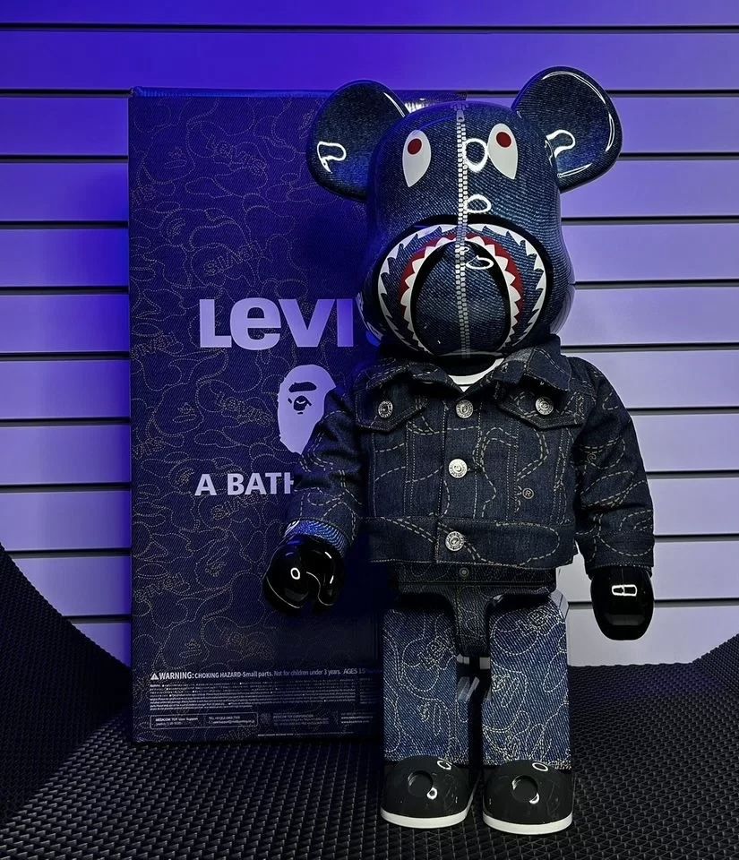 Колекційна іграшка Bearbrick BAPE x Levis 1000% , 70 см