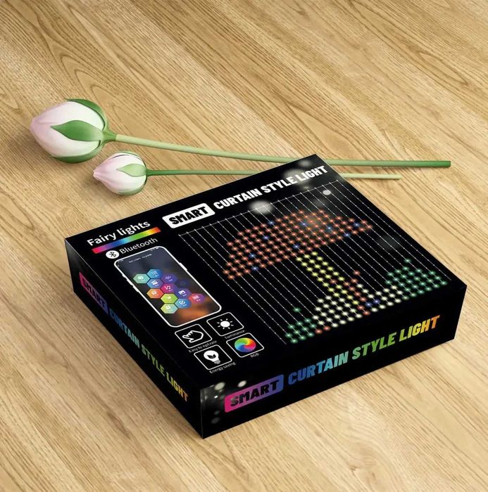 Гірлянда Штора від мережі 3х3 м 400LED RGB + пульт