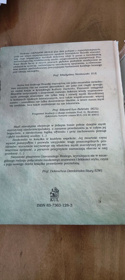 Myśl Starożytna Giovanni Reale