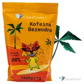 Kofeina Bezwodna 1kg # CristalChem® # Puszysta # CAS No.: 58-08-2