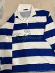 Polo às riscas azuis e brancas zara