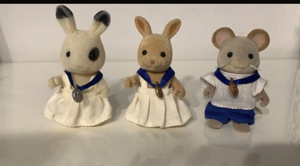 Sylvanian Families zwycięzcy królik kangur i myszka Medale Unikat