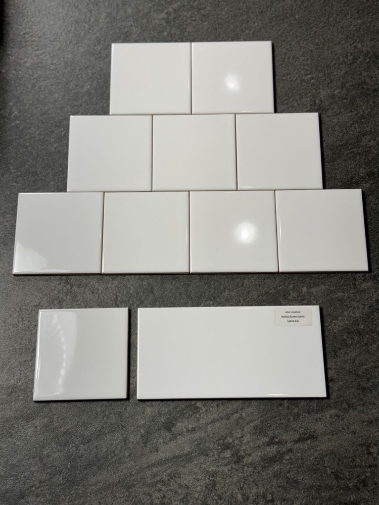 Płytki Ścienne 10 x 10 Białe Połysk Gamma Colours Biała Gatunek 1