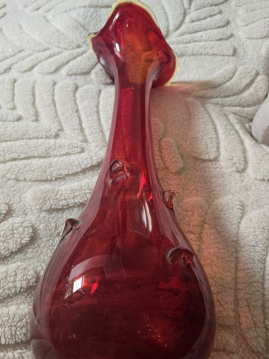 Wazon PRL Rubinowo czerwony