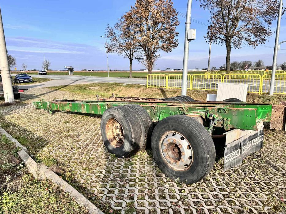 Rama podwozie wózek pod przyczepę Poduszki tandem oś skrętna 22,5 9,7m