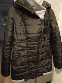 Płaszcz zimowy kurtka zimowa czarna damska 36 S