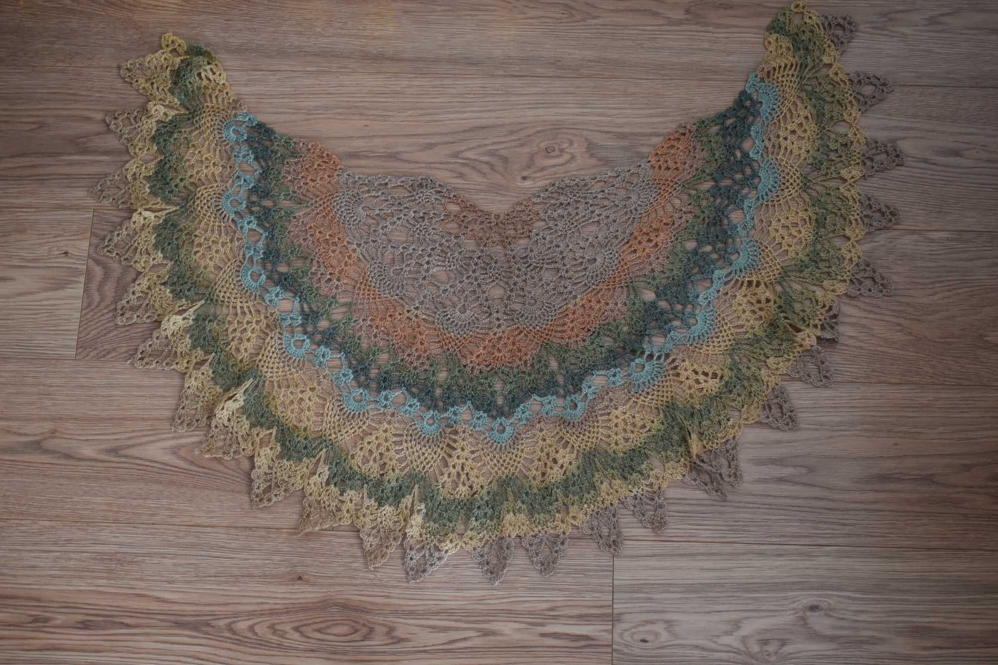 Chusta na szydełku 100 % handmade 100 cm