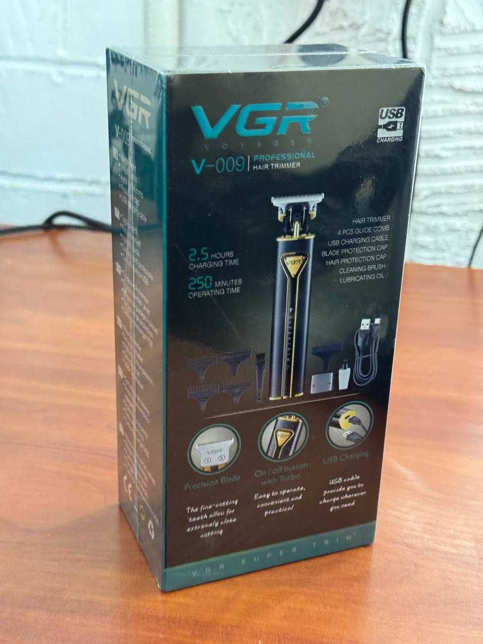 Триммер мужской для бороды и стрижки на аккумуляторе VGR V-009