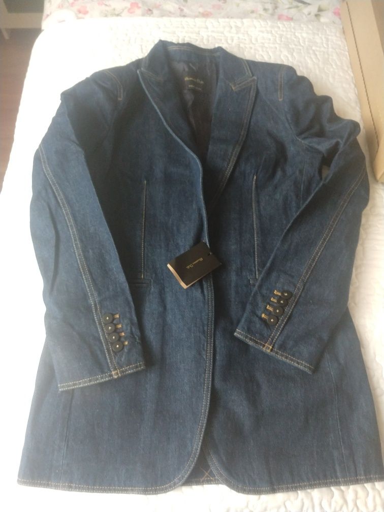 Marynarka żakiet damski jeansowy massimo dutti r 36 s