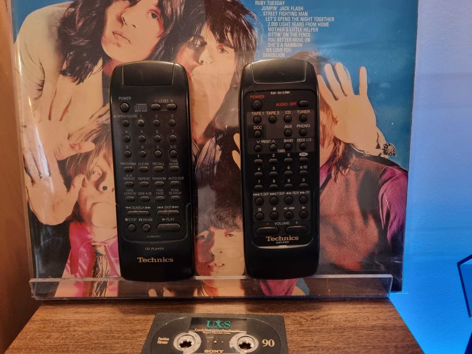 Wieża Technics 2 piloty kolumny gramofon +