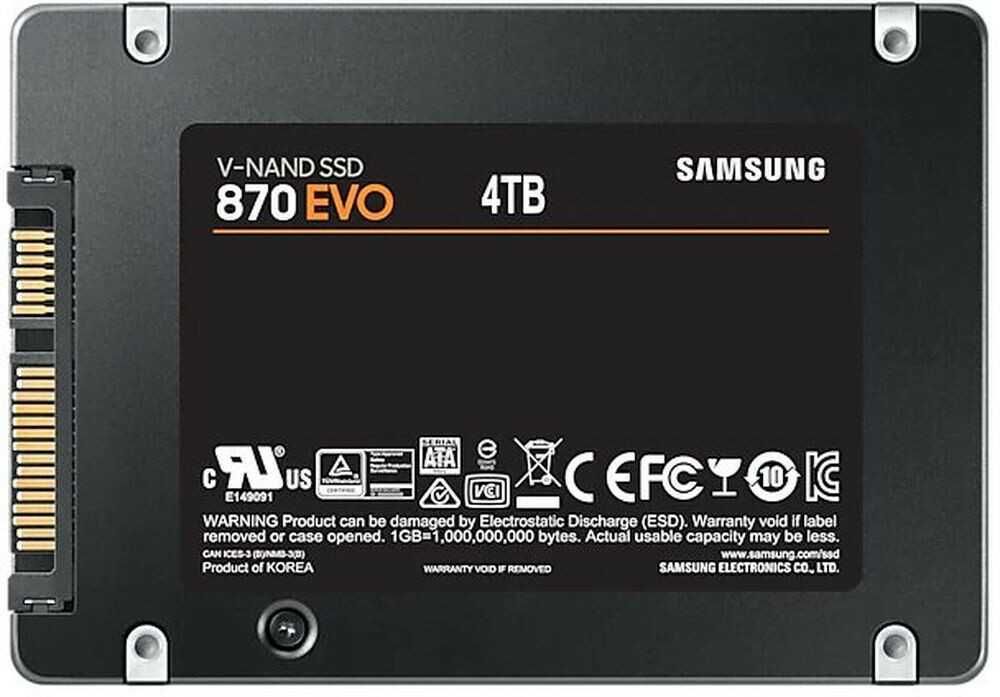 SSD накопичувач Samsung 870 EVO 4 TB (MZ-77E4T0BW)