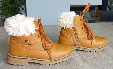 Karmelowe brązowe buty zimowe 32 19cm Fashion Jack