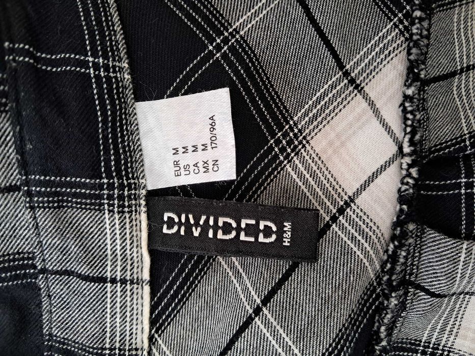 Camisa xadrez preto e branco H&M Tamanho M