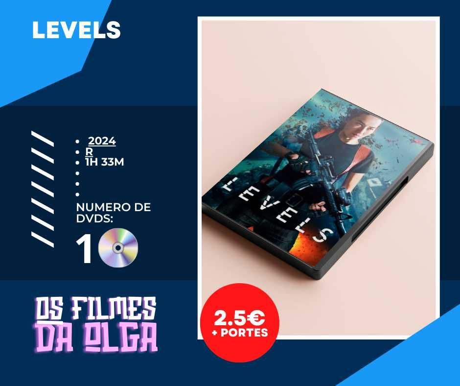 DVD com o filme Levels de 2024
