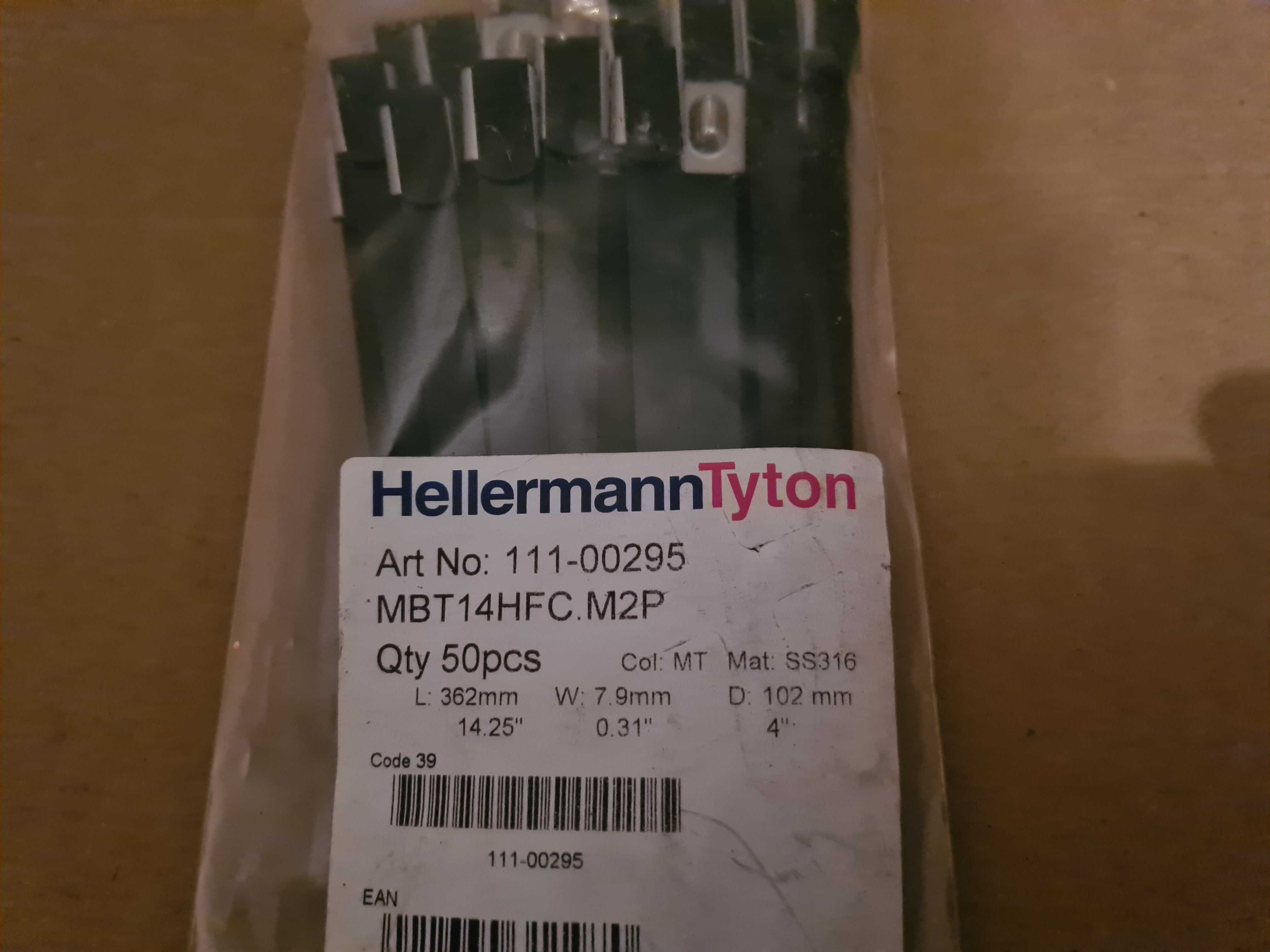 Opaska Nierdzewna 362mm 7.9 mm HellermannTyton  z powłoką -80 → +538°C