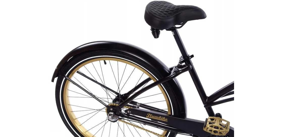 Rower cruiser PLUMBIKE La Donna Gold Bleck 7B rama 18 cali koło 26 "