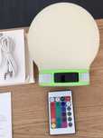 Candeeiro Led com comando, colunas, bluetooth e relogio despertador