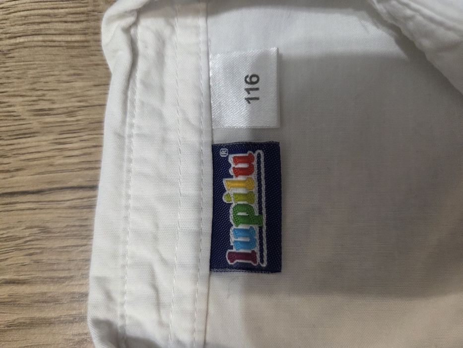 Koszula chłopięca z długim rękawem biała lupilu rozm. 116