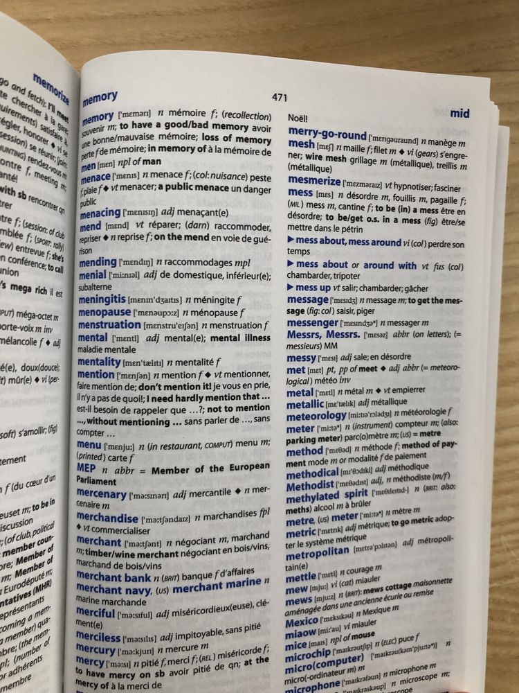 Słownik Collins angielsko-francuski z gramatyka