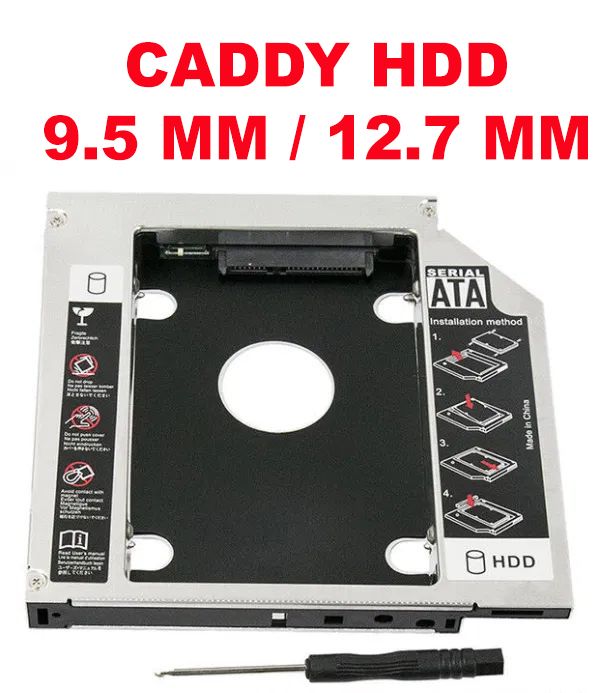 Карман для второго диска 2,5" для ноутбука +HDD, SSD Caddy двд CD 9/12