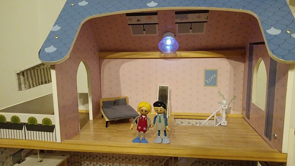 Drewniany domek dla lalek Playtive 80 cm stan bdb