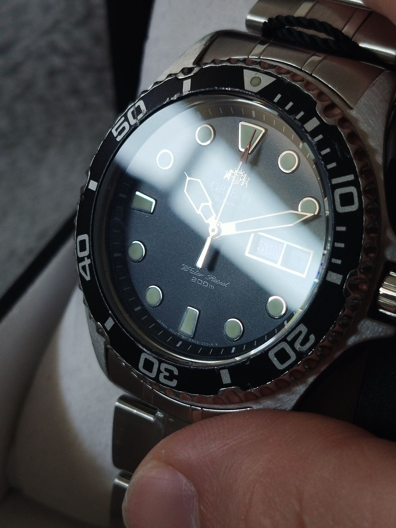 Zegarek Orient Automatic Ray II FAA02004B9 Diver silver black men's