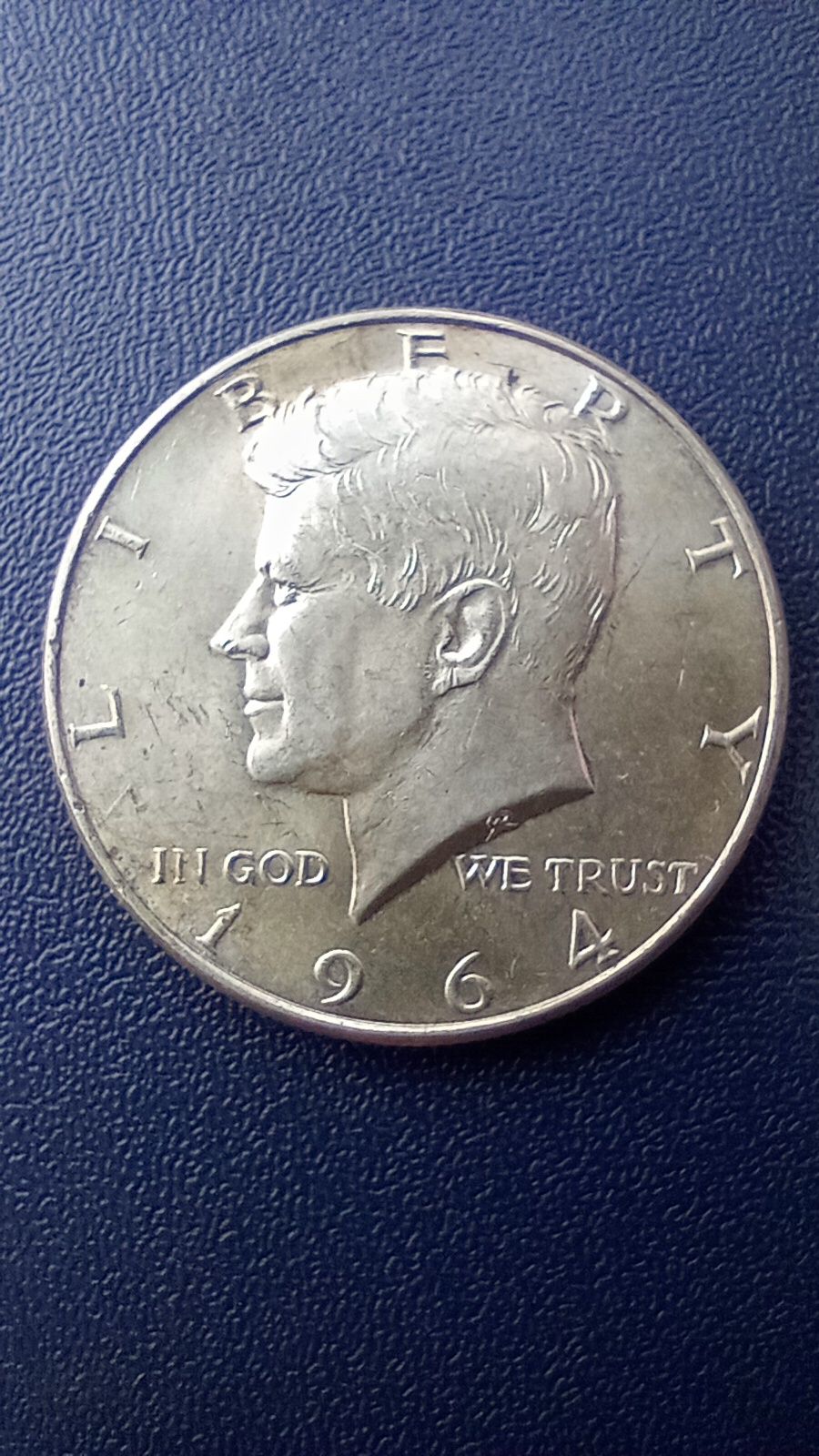 1 монета США пів долара 1964 рік. Срібло 900 проби.